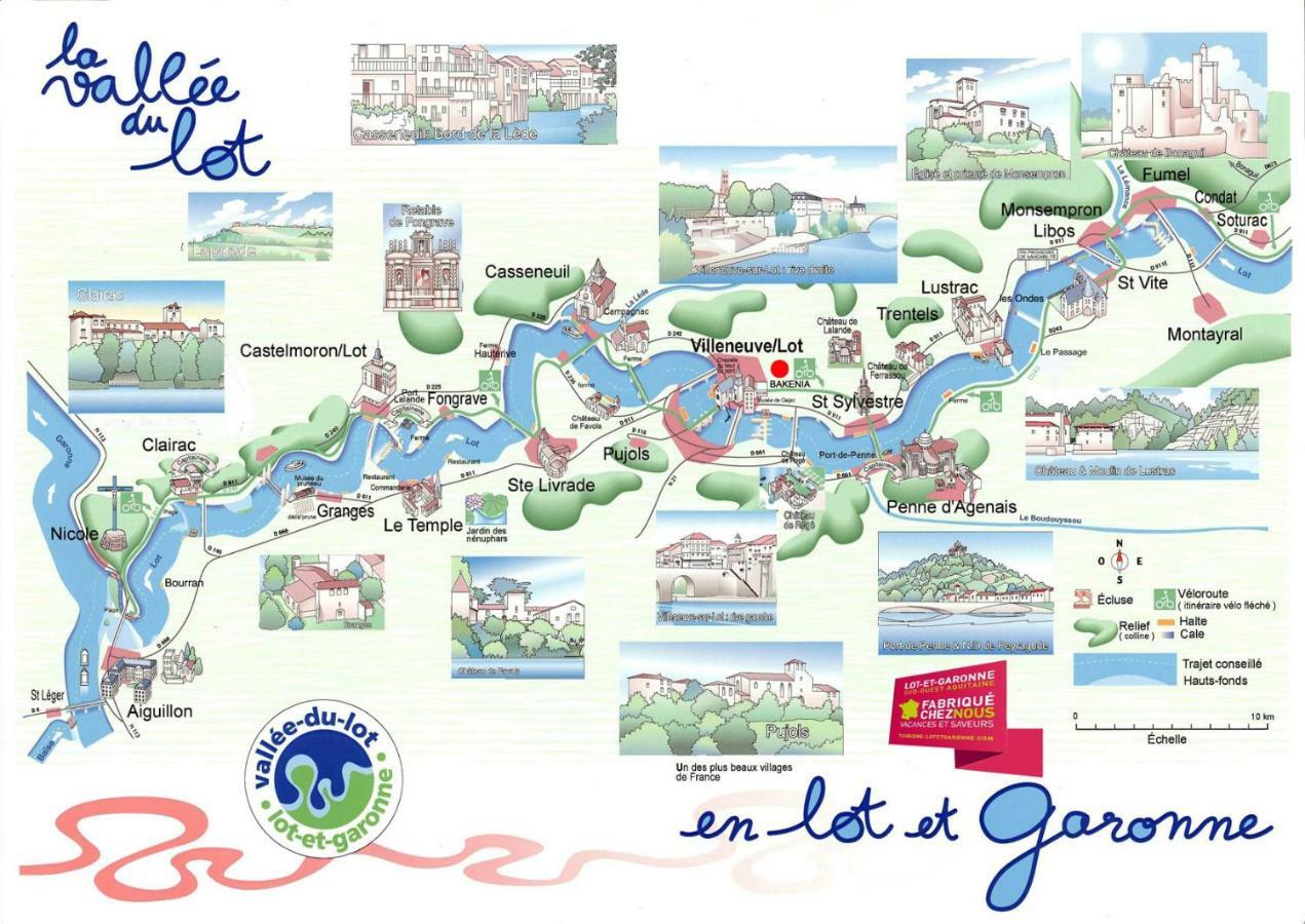 Gites La Bakenia Villeneuve-sur-Lot Buitenkant foto